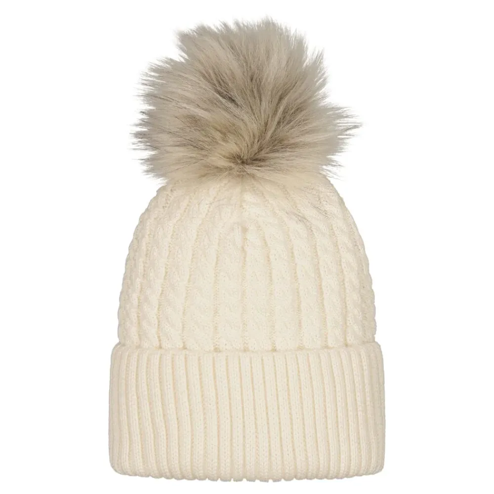 Metsola Päähineet Ja Huivit|Samanlaiset Asut Lapsen Kanssa>CABLE BEANIE -PALMIKKOPIPO, MERINOVILLA | CREAMY