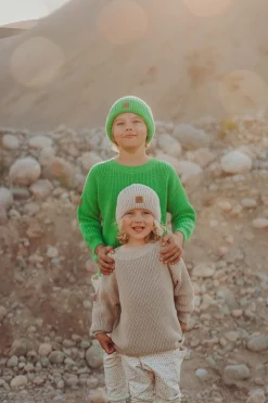 Metsola Paidat|Paidat>COTTON KNIT JUMPER -LASTEN NEULEPAITA | SPACE GREEN