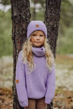 Metsola Päähineet Ja Huivit|Samanlaiset Asut Lapsen Kanssa>KNITTED BEANIE -MERINOVILLAPIPO | ICY LILAC