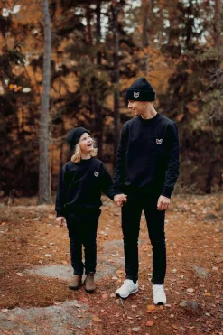Metsola Kaikki Aikuisten Vaatteet|Samanlaiset Asut Lapsen Kanssa>MEN'S SWEATER | BLACK