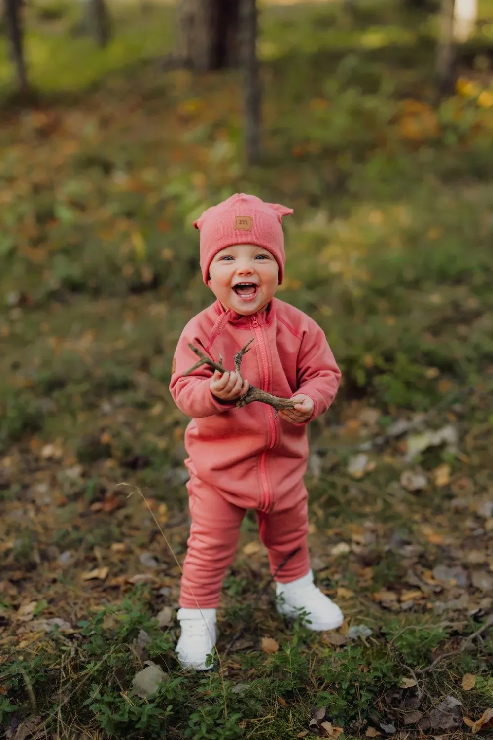 Metsola Merinovillavaatteet|Jumpsuitit>MERINO FLEECE -MERINOVILLAHAALARI | RASPBERRY