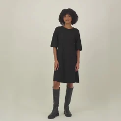 Metsola Kaikki Aikuisten Vaatteet|Mekot>PUFF SLEEVE TUNIC DRESS -TUNIKAMEKKO | BLACK