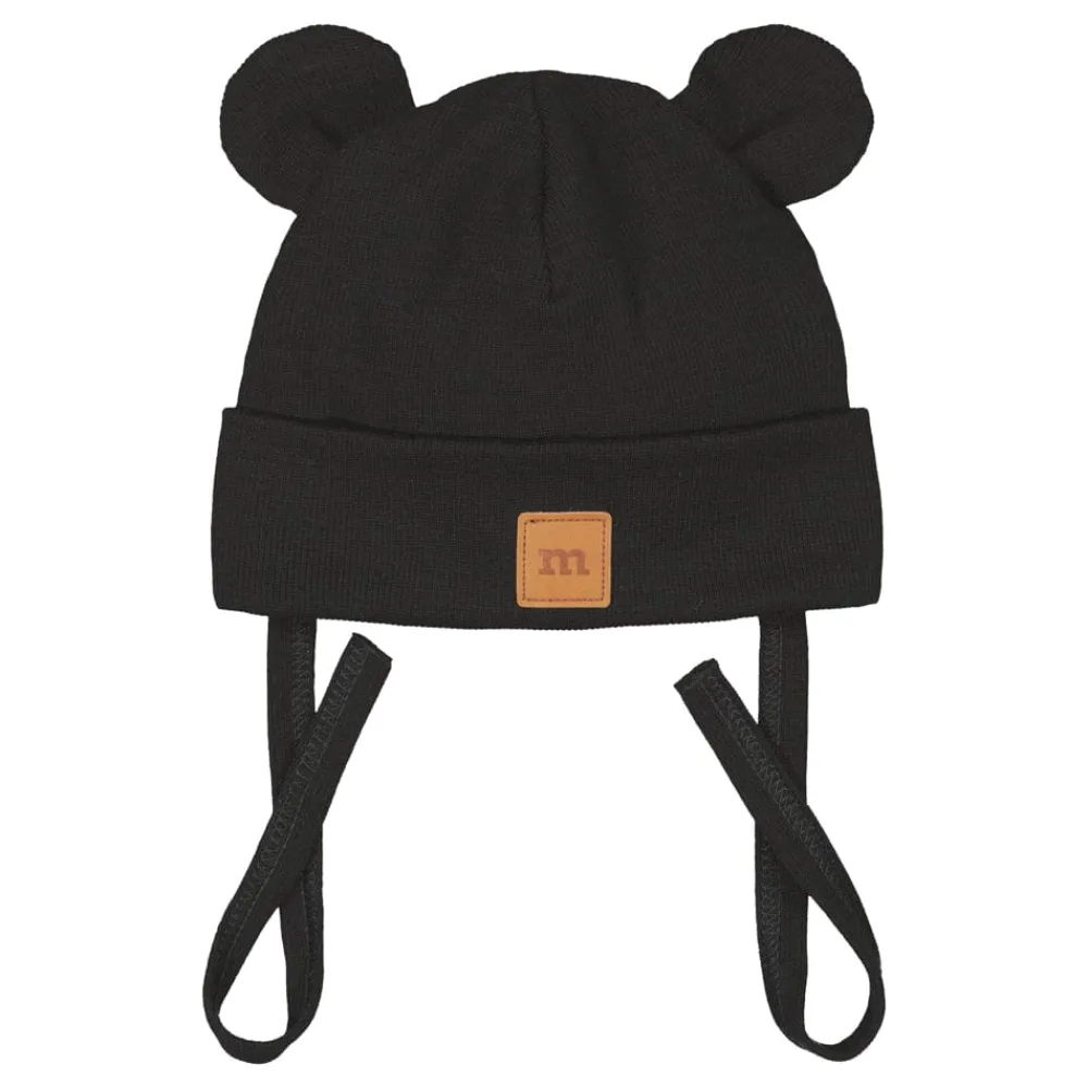 Metsola Päähineet Ja Huivit|Merinovillapipot>RIB BEAR BABY BEANIE -MERINOVILLAPIPO | BLACK