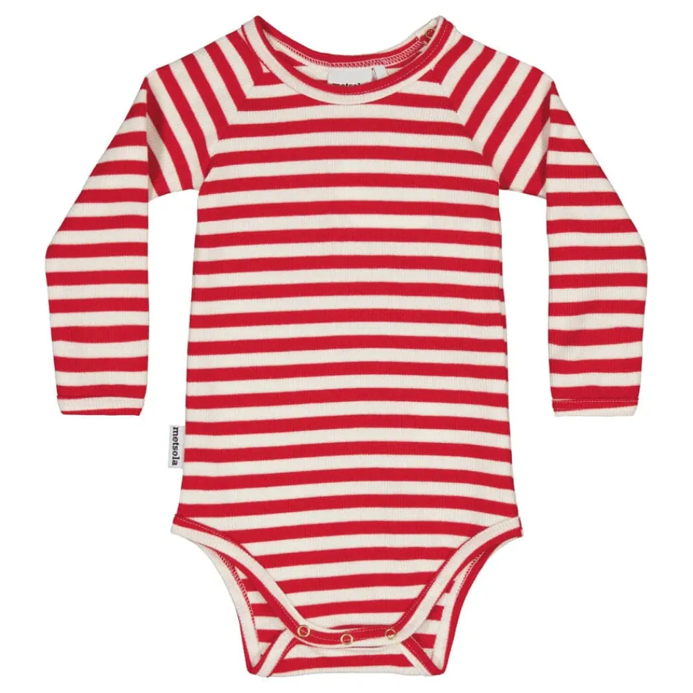 Metsola Bodyt|Bodyt>STRIPED RIB -BODY | POPPY/CREAMY