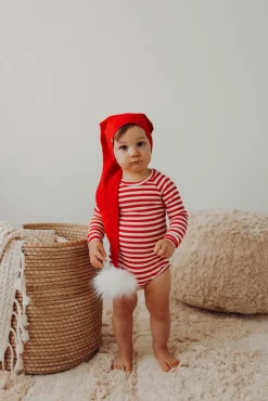 Metsola Bodyt|Bodyt>STRIPED RIB -BODY | POPPY/CREAMY