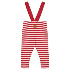 Metsola Housut & Legginsit|Housut & Legginsit>STRIPED RIB BRACE PANTS -HENKSELIHOUSUT | POPPY/CREAMY