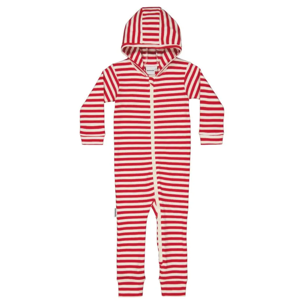 Metsola Jumpsuitit|Jumpsuitit>STRIPED RIB PLAYSUIT -HAALARI | POPPY/CREAMY